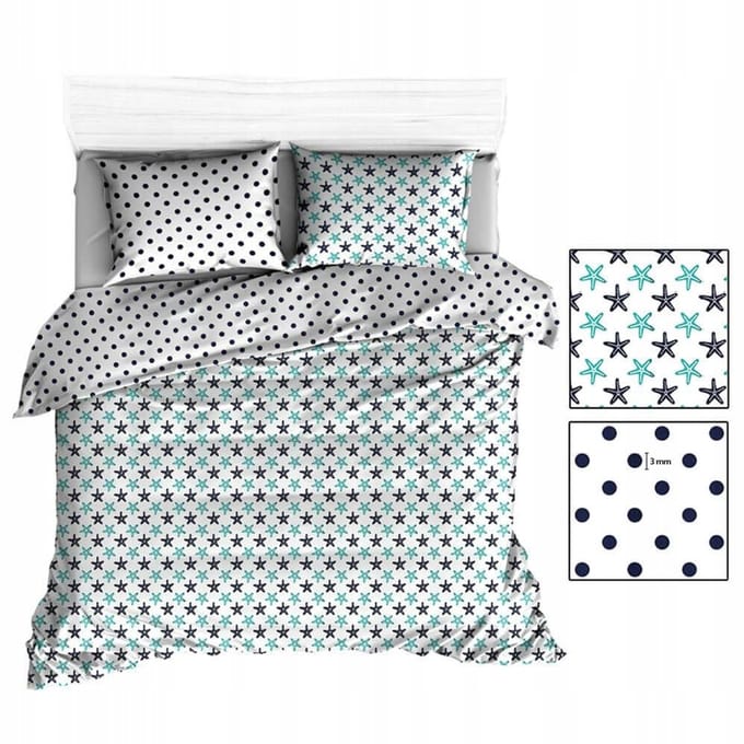 Katoen Kinderbeddengoed 100x135cm - Zee Sterren & Stippen