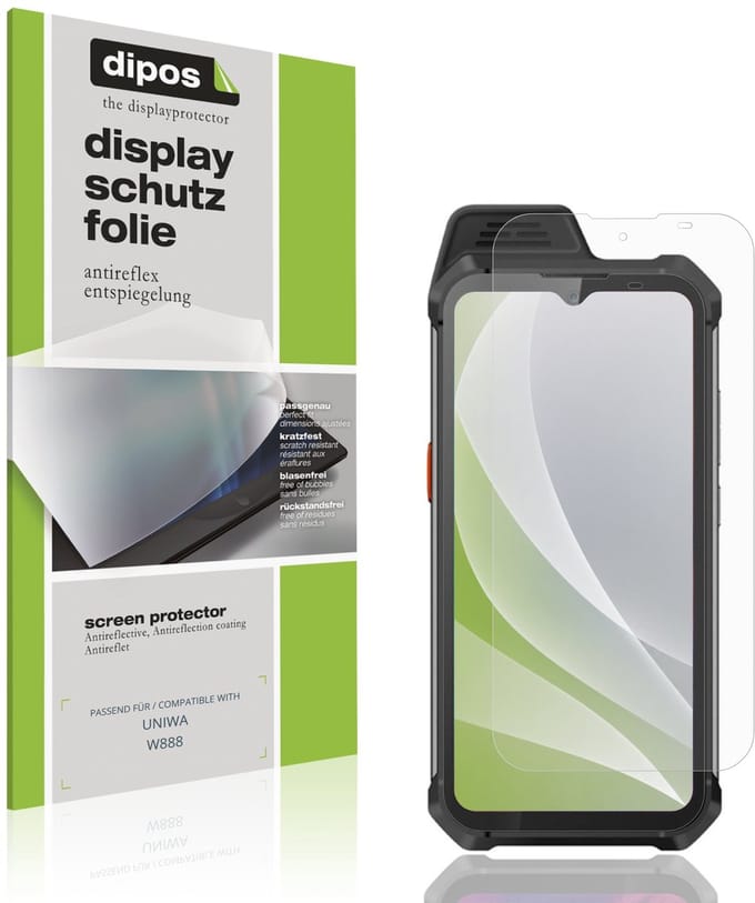 dipos – 4x Matte Beschermfolie geschikt voor UNIWA W888 | Krasbestendige & antireflecterende Screenprotector Ultra-Thin