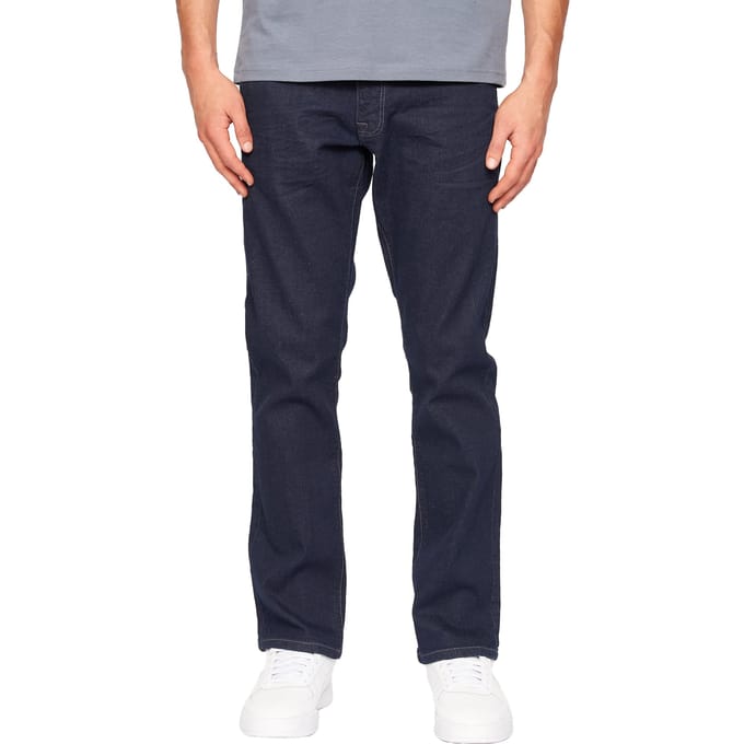 Crosshatch Heren Cadman Rechte Jeans (Rauwe was)