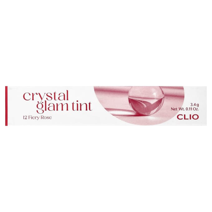 Clio Crystal Glam Tint, 12 Fiery Roses, 3,4 g (0,11 oz) white