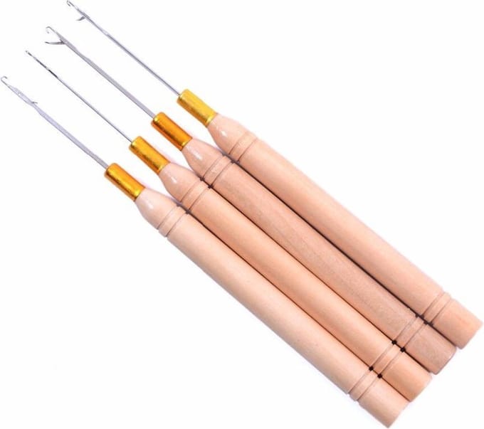 Heble® - "4 Haaknaalden voor Micro Nano Ringen Haar Extensions | Gereedschap voor Haarverlenging | Haarextensions Tool | Hook Tool | Micro Extension Tool"