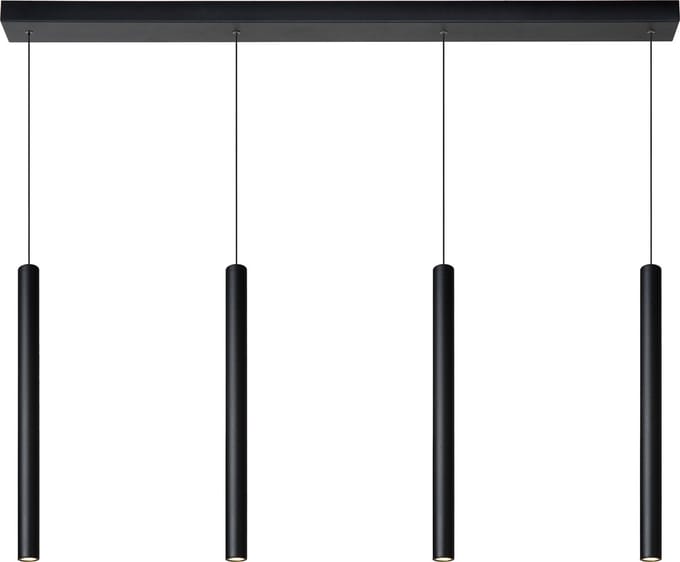 Lucide LORENZ - Hanglamp - LED Dimbaar - 4x4W 3000K - Zwart