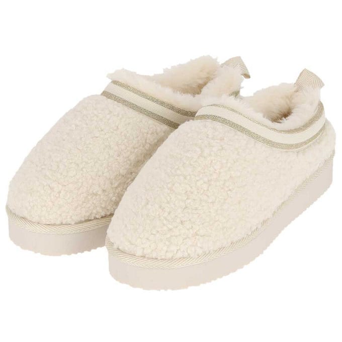 Dames sloffen - Mules Teddy - 41/42 / Whoolwhite