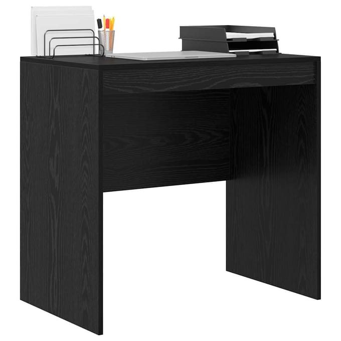 vidaXL - Bureau - Zwart - Eiken - 80 - x - 50 - x - 76 - cm