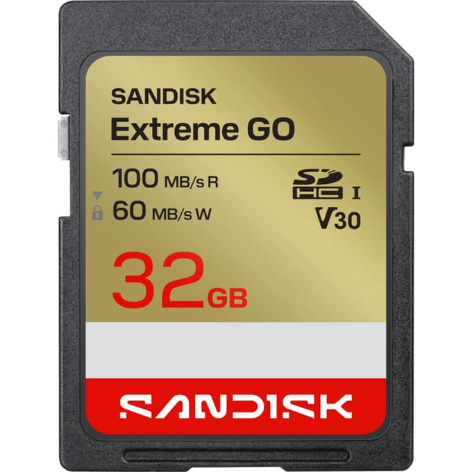 SanDisk SDHC Extreme GO 32GB (UHS-1, R 100MB/s / W60MB/s, 4K)