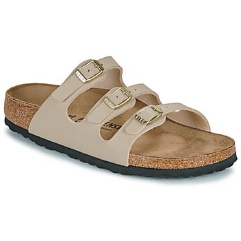 Birkenstock FLORIDA SANDCASTLE BF - Dames slippers - Kleur: Wit/beige - Maat: 39