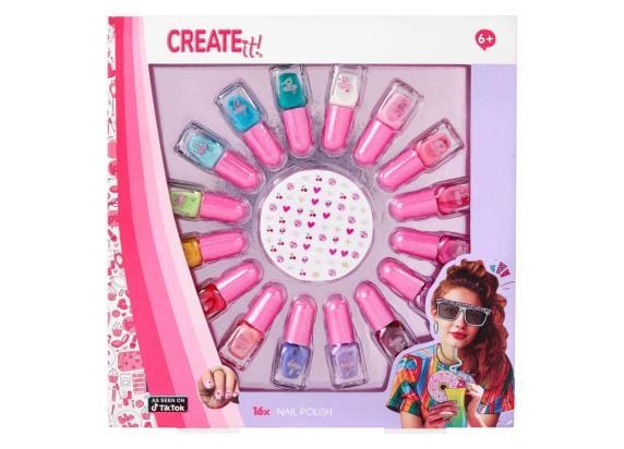 Create it! Nagellak set 16 potjes Opmaken en sieraden