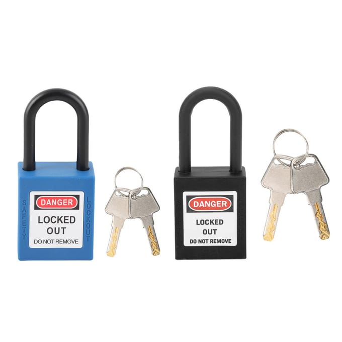 38mm Lockout Tagout Slot Nylon Erosiebestendig Geïsoleerd Veiligheidshangslot met Sleutel