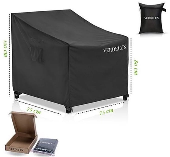 Verdelux Tafelhoes Tuintafel 75x120x75 cm Zwart