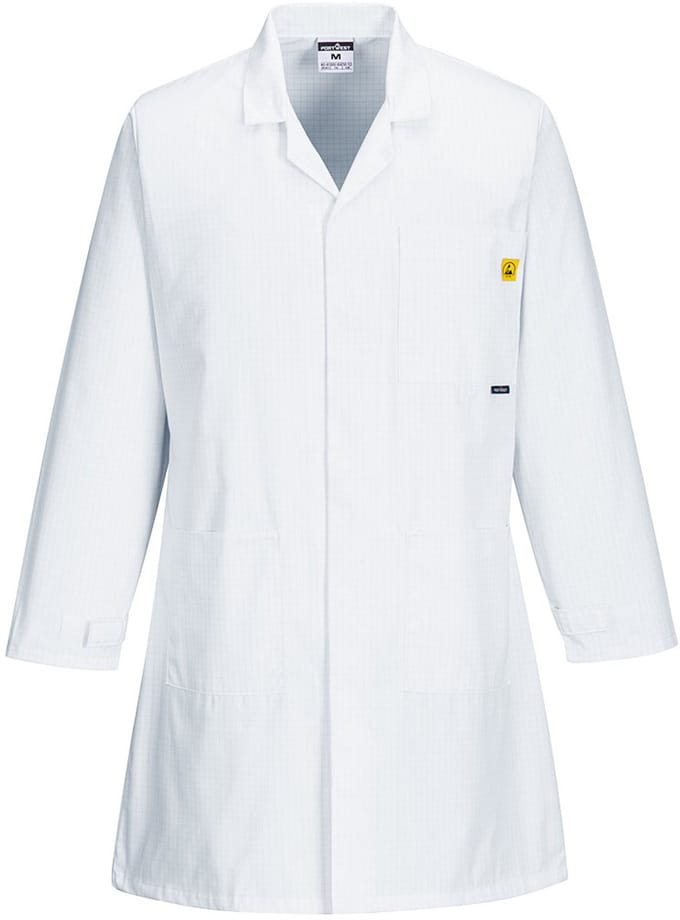 Portwest Antistatische ESD Jas AS10 - Wit - M