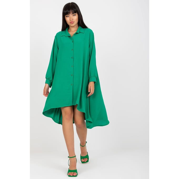 Structured Drape Dress - Green / One Size