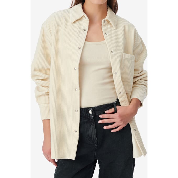 IRO Paris Jalini Shirt Ecru Größe: 40 | Longsleeves Outlet | Damen | Braun