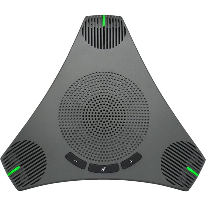 Aibecy USB-luidsprekertelefoon Conferentiemicrofoon Omnidirectionele computermicrofoon 360 graden stemopname met zwart