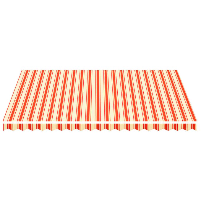 vidaXL - Vervangingsdoek - voor - luifel - 4,5x3,5 - m - polyester - geel - en - oranje