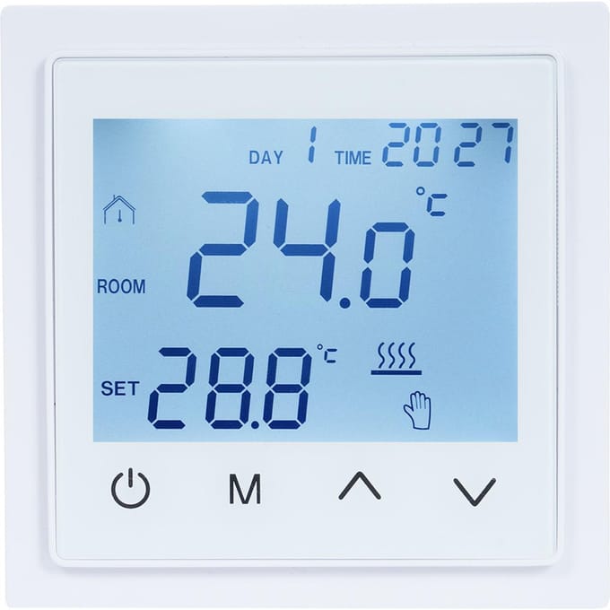 Intelligente digitale displaythermostaat 16A vloerverwarmingstemperatuurregelaar met LED-aanraakscherm