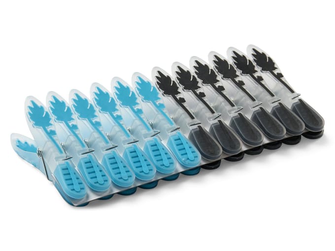 G.Funder Plastic clothespin with rubber grip 12 pcs.