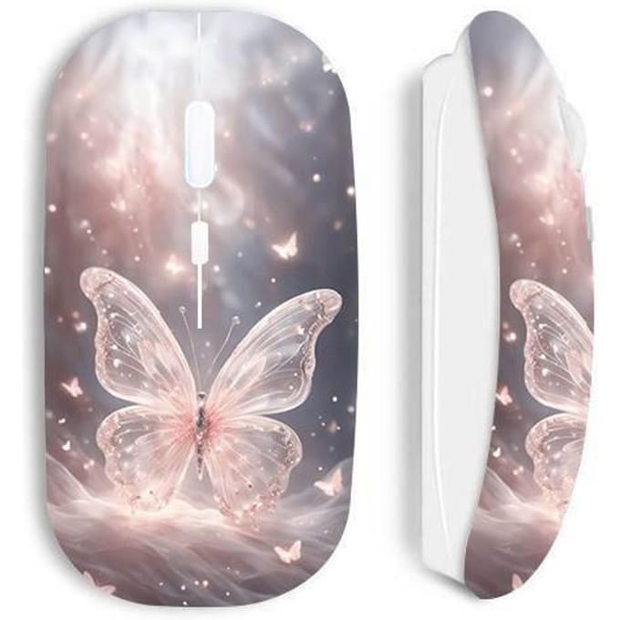 Souris sans fil - Maniacase - Beautiful butterfly - Blanc - Design - Ergonomie