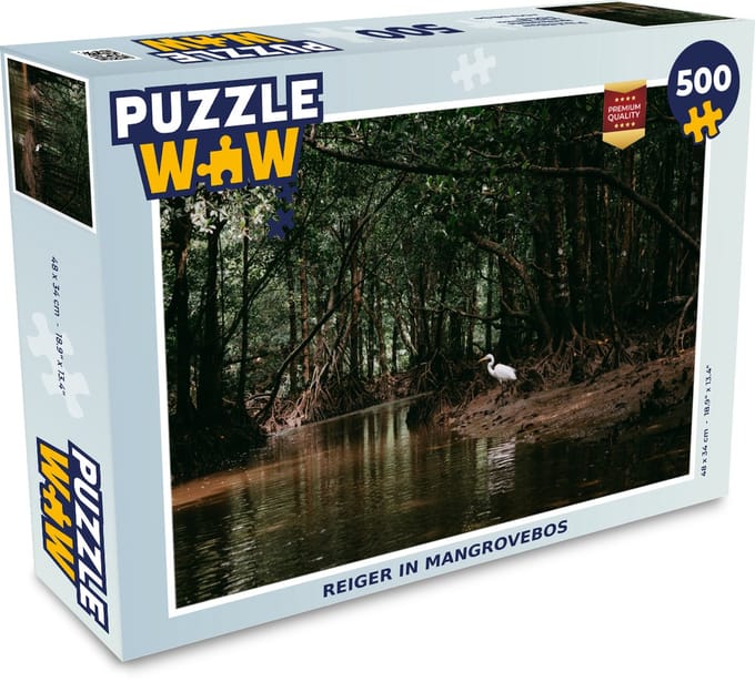 Puzzel Reiger - Bos - Meer - Legpuzzel - Puzzel 500 stukjes