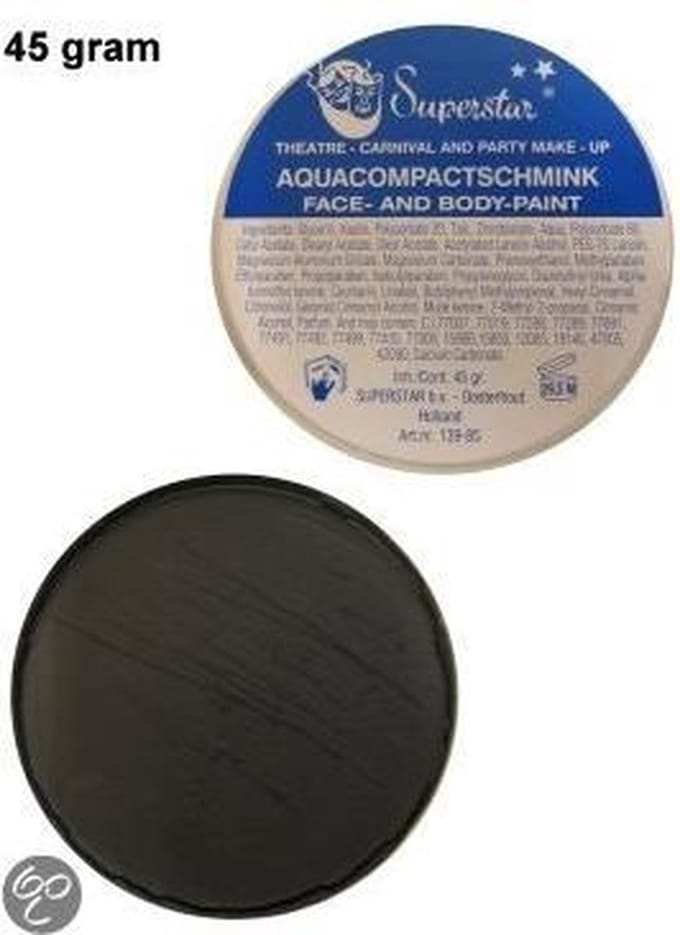 Schmink - Superstar - Zwart - Black - 45 gram