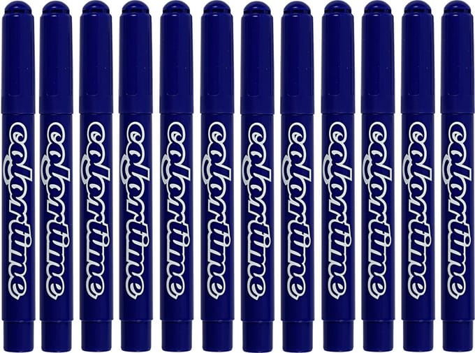 Colortime Stiften Lijndikte 5 Mm Donkerblauw 12 Stuks