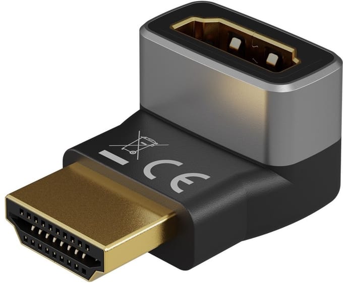 Goobay HDMI-hoekadapter, 8K/60 Hz, 48 Gbit/s, Retail Polybag