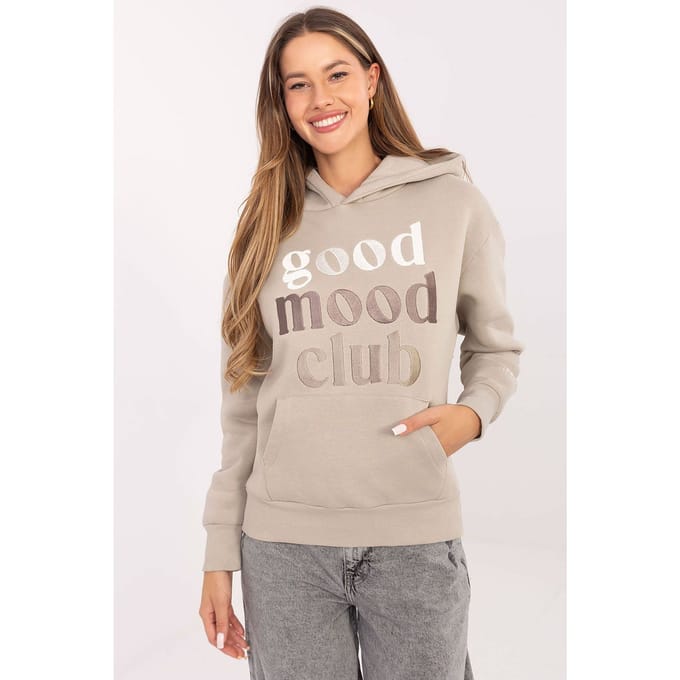 Urban Script Hoodie - Beige / L
