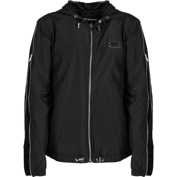 Les Hommes jas Windbreaker Mannen zwart