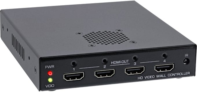 InLine® HDMI-videowall switch 1 tot 4 monitoren, Full-HD