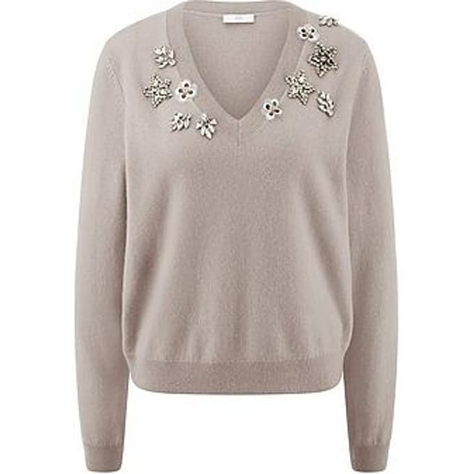 Trui V-hals Van Riani beige