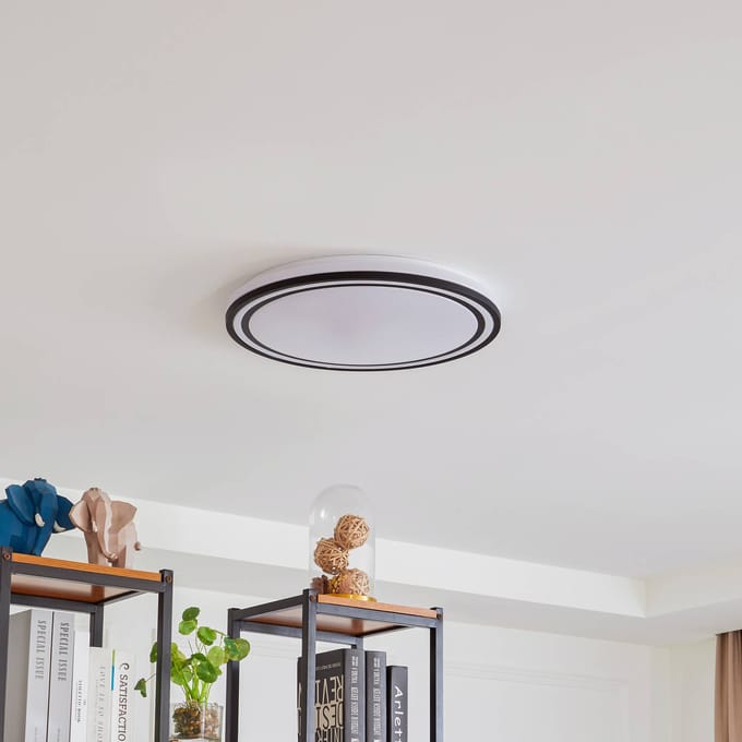 Lindby Smart LED plafondlamp Arvada, RGBIC, hoogte 7 cm, Tuya