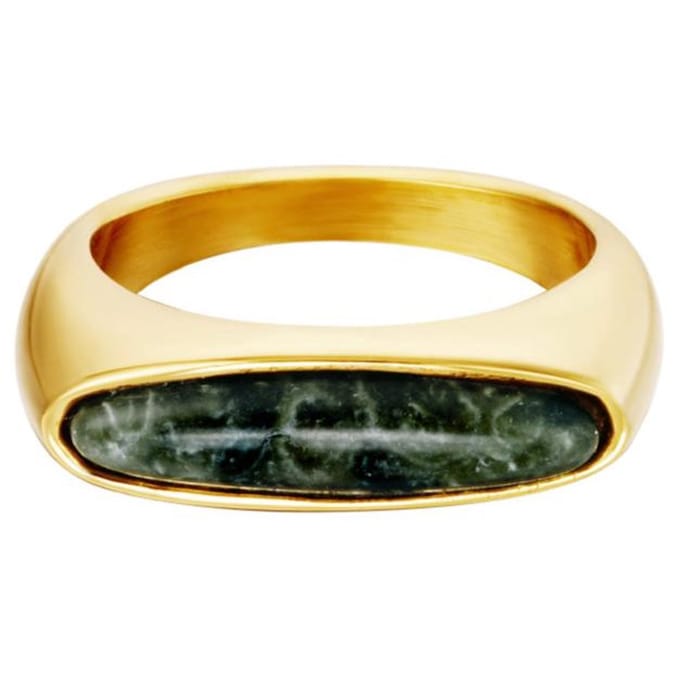 Yehwang Ring Elegantie goud groen maat 17