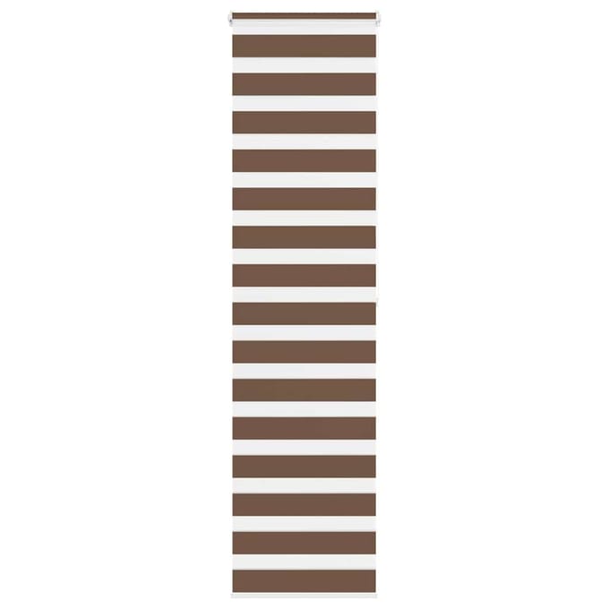 vidaXL - Zebra - rolgordijn - 65x200 - cm - stofbreedte - 60,9 - cm - polyester - bruin