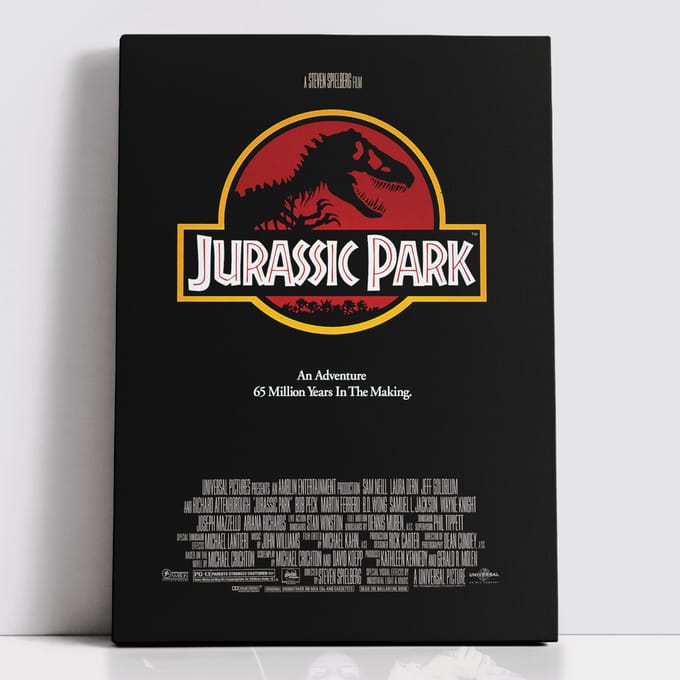 Decorsome x Jurassic Classic Poster Rectangular Canvas - 12x18 inch