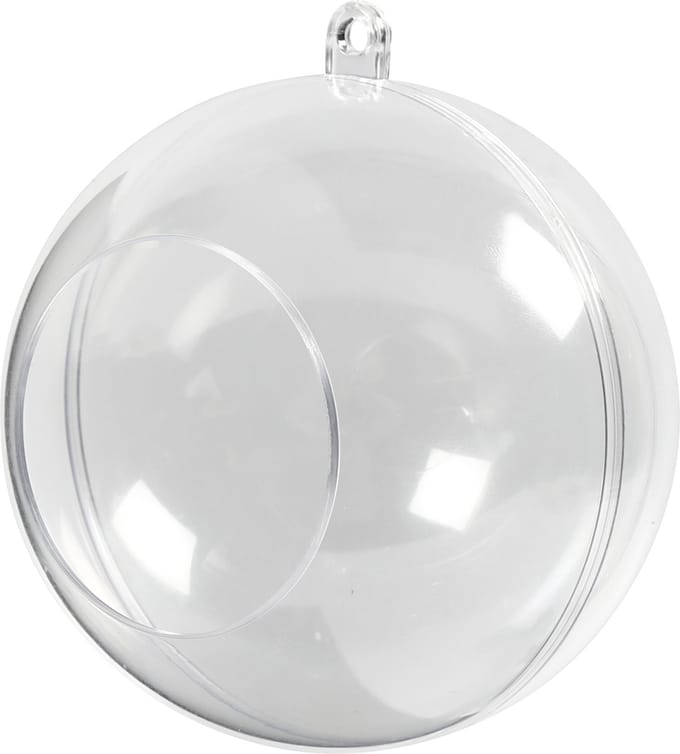 Deco ballen met opening, d 8 cm, gatgrootte 4,5 cm, 5 stuk/ 1 doos