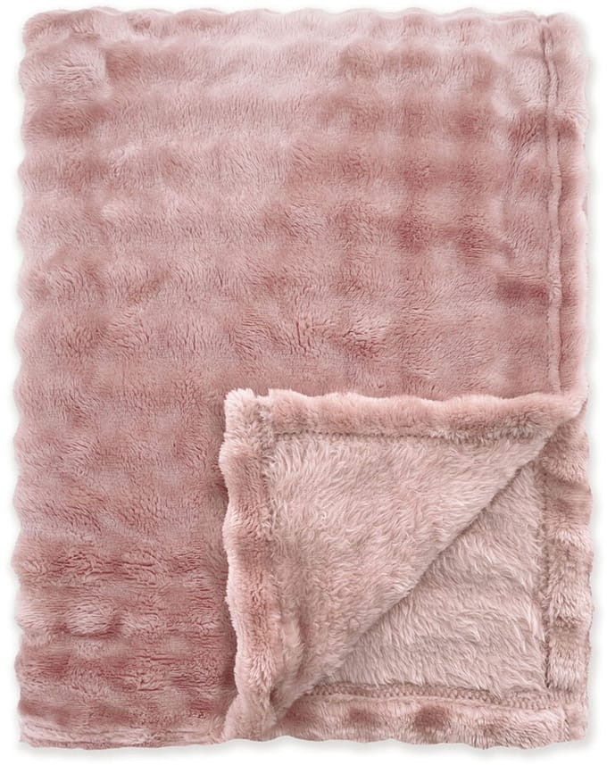 Byrklund Plaid Ribbed Comfort - 150x200 - 100% Polyester - Oud Roze