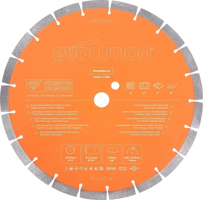 EVOLUTION - PREMIUM DIAMANTBLAD - 300 X 22.23 X 2.8 MM - 20 T