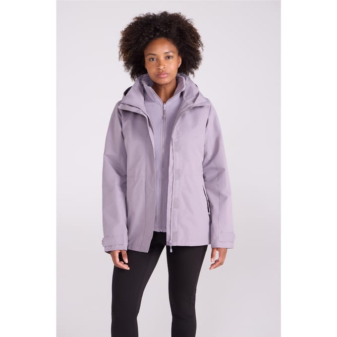 Mountain Warehouse Dames/Dames Fell II 3 in 1 Jas (Donker paars)