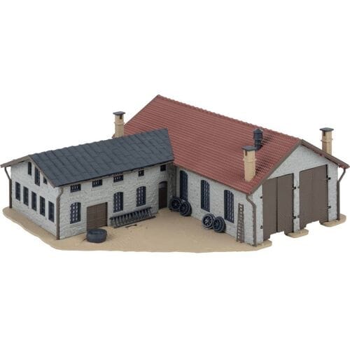 Faller 222106 N Tweepermanente locomotiefloods met werkplaats