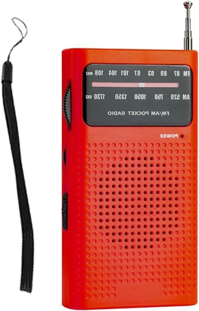 Draagbare Radio - Mini Zakradio - Buiten Luisteren - Pointer Frequentie - Compact Formaat - Rood