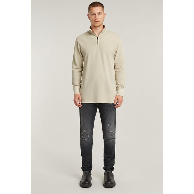 G-Star Overdyed Half Zip Tweeter Dk Brick Gd Größe: S | Turtlenecks Outlet | Herren