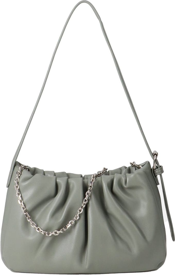 SEIDENFELT MANUFAKTUR Schoudertas Auri Crossbody Smoke Green Kaki