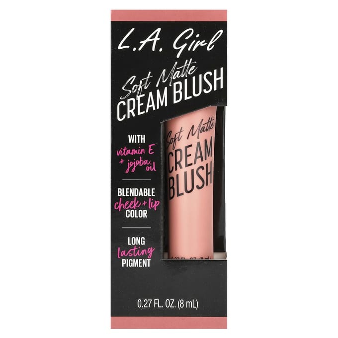 L.A. Girl, Soft Matte Cream Blusher, Gbl441 Rosebud, 8Ml(0.27Fl Oz) beige