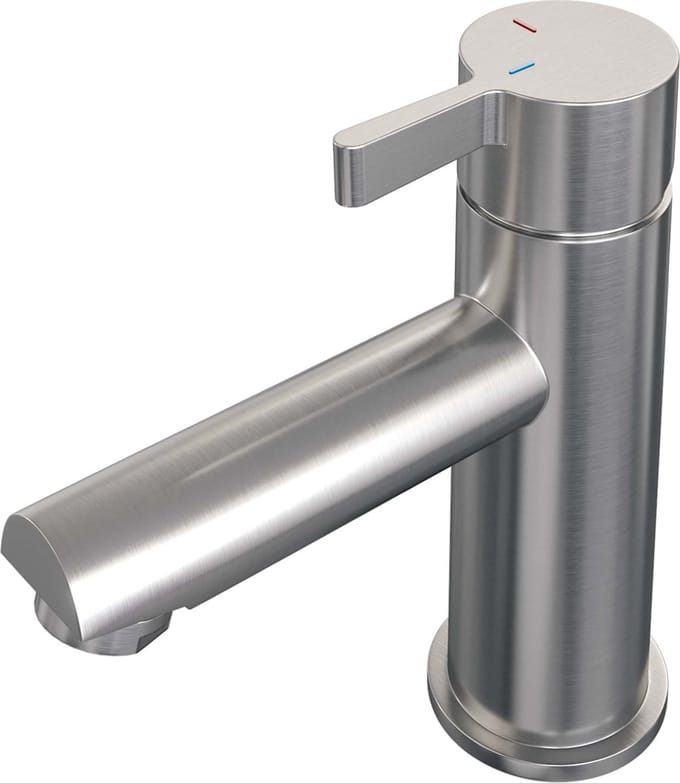Brauer Brushed - Edition Wastafelmengkraan opbouw - laag - model E PVD - geborsteld RVS