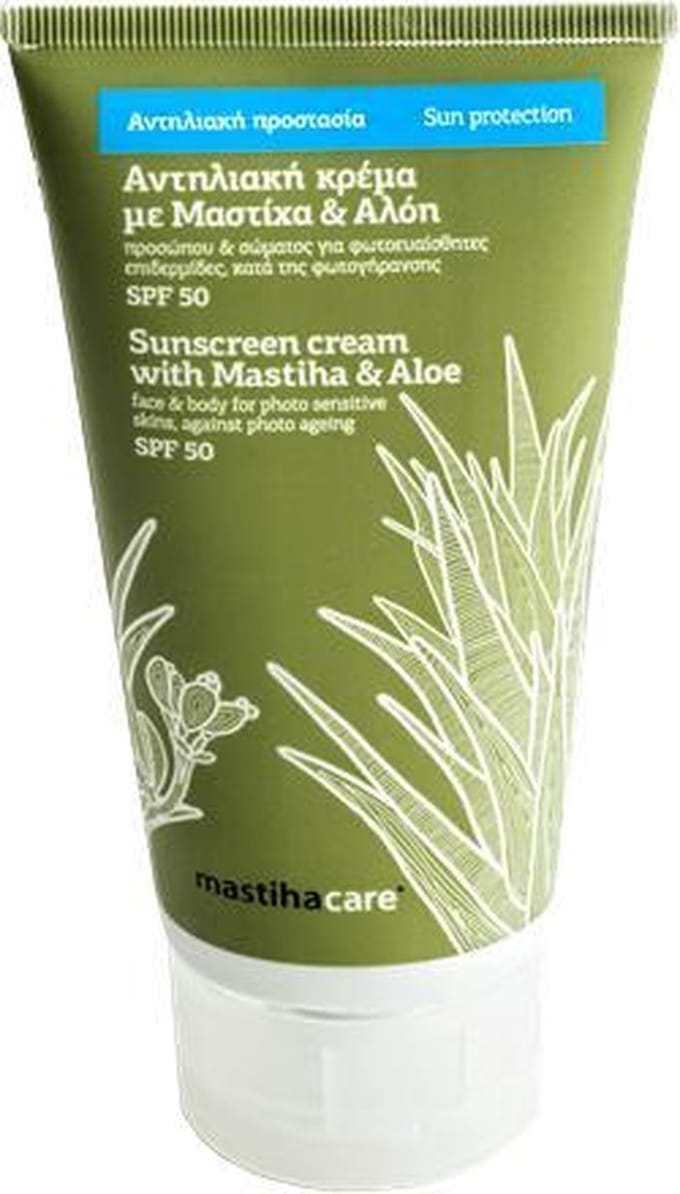 Zonnebrand crème met mastiek & aloë SPF50