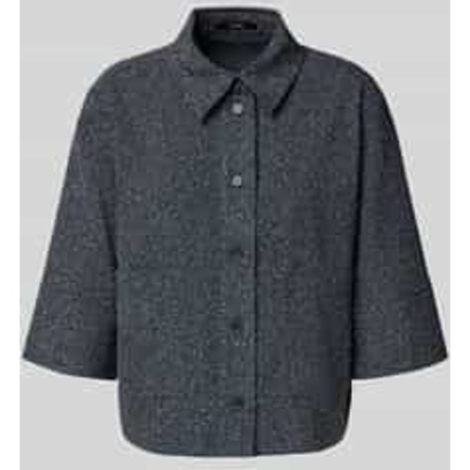 Blouse met viscose en overhemdkraag, model 'Zinami'