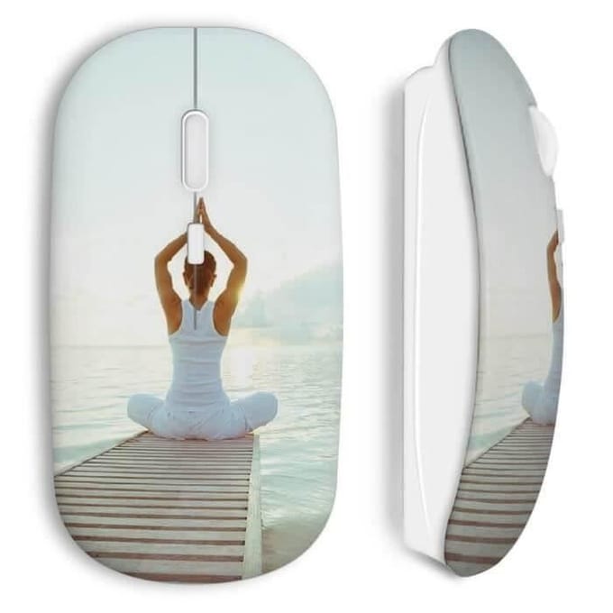 Draadloze muis - MANIACASE - Yoga aan zee - Wifi USB-stick inbegrepen - Compatibel met Mac en pc