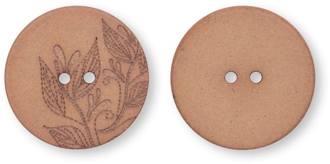 Hennep knopen recycelt 2 gaatjes 28 mm bruin - Aannaaiknopen - Prym