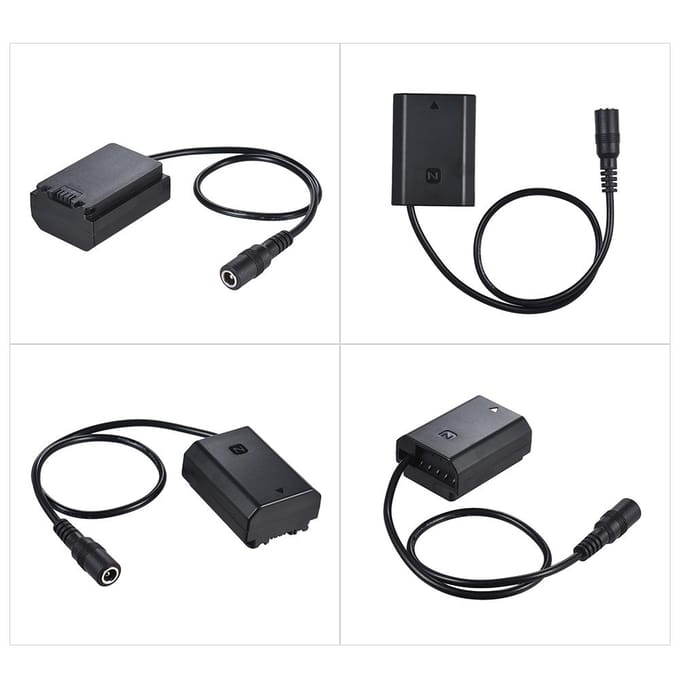 NP-FZ100 DC-koppeling Dubbele USB-adapter Dummy-batterij voor Sony A7III A9 A7RIII A7SIII black