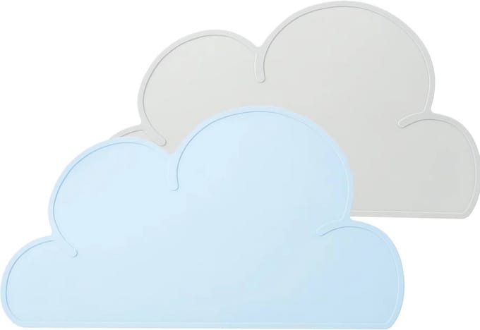 2 stuks silicone placemats voor kinderen, antislip, afwasbaar en veilig