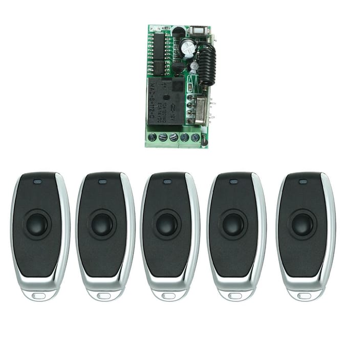 433Mhz DC 12V Universele RF Afstandsbediening Schakelaar Relais Ontvanger Module Mini 1CH Draadloze Bediening 5
